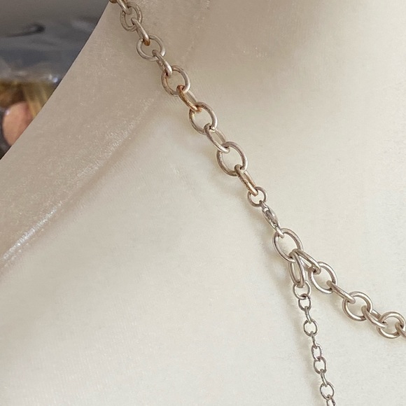 Silver Boho 4 Strand Large Charm Necklace - Picture 8 of 9